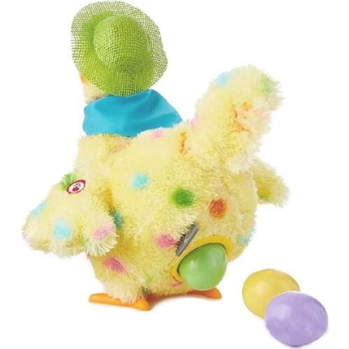 30cm Egg Droppin Mama Hen Interactive Stuffed Animal Funny Electric Chicken Plush soft Cute hot good quality christmas gift kid