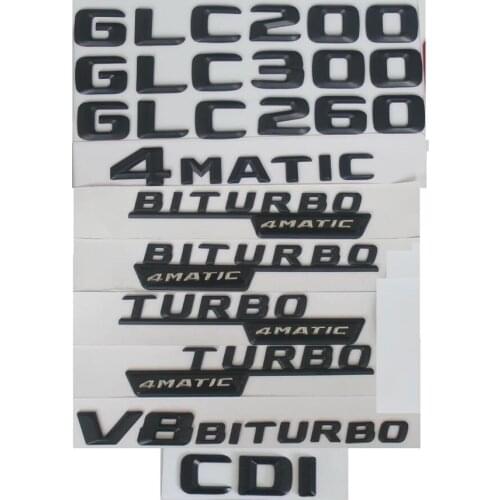 3D Letters For Mercedes Benz X253 GLC180 GLC200 GLC220 GLC250 GLC260 GLC280 GLC300 GLC320 GLC350 Emblem CDI CGI 4MATIC Emblems