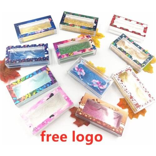 Acrylic box print logo Lashes Box Custom Eyelash Packaging Acrylic Case With Tray Wholesale Mink Lashes Private Label Logo box