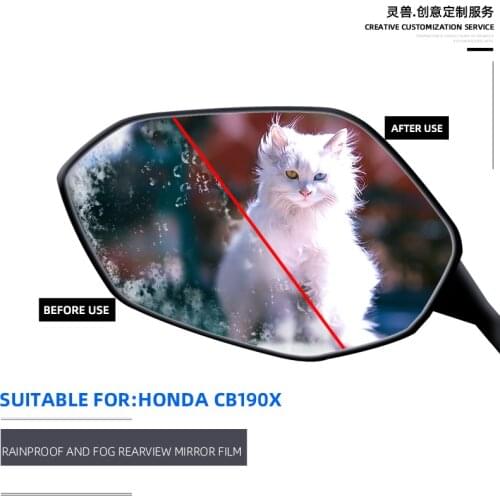 Spirit Beast rearview mirror film Accessories motorcycle protection reflector anti fog rain Waterproof film For HONDA CB190X