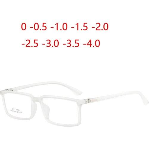 0 -0.5 -0.75 To -4.0 Blue light Blocking 1.56 Aspherical Prescription Glasses Women Men TR90 Square miopia occhiali da sole