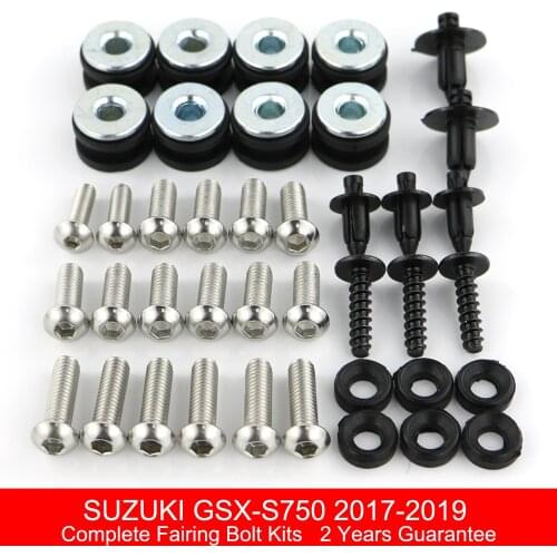 For Suzuki GSX-S 750 2017 2018 2019 Complete Fairing Bolts Kit Fairing Clips Motorcycle Stainless Steel Covering Screws Nuts