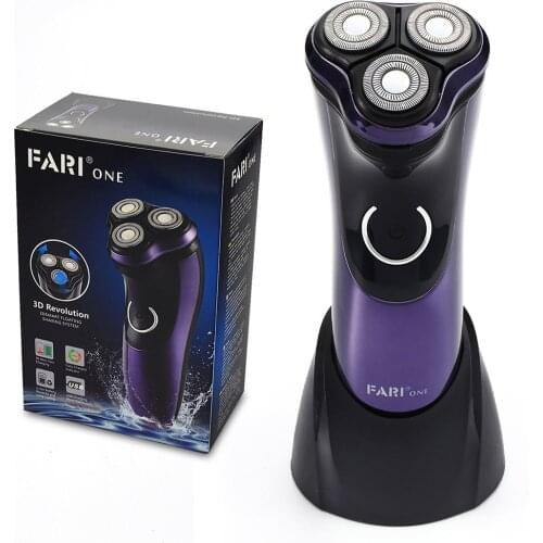 FARI Rotary Electric Razor Shaver with Pop-up Trimmer, Wet & Dry USB Rechargeable Electric Shaving Razor for Men
