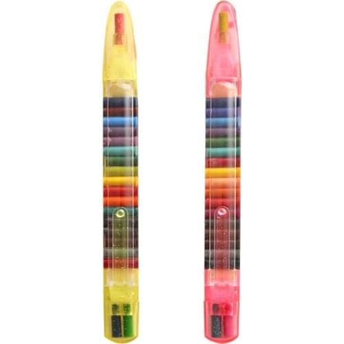 20colors in 1 Crayon Student Drawing Color Pencil Multicolor Art Kawaii Writing Pen for Kids Gift School Stationery Supplies