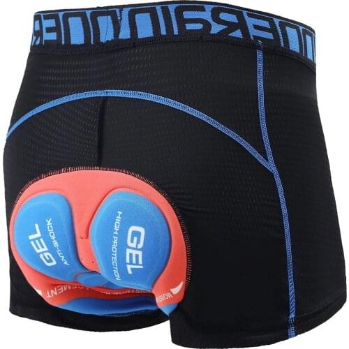 Mens 5D Gel Padded Moto Cycling Shorts Men MTB Shorts Black Underpant Shockproof Quick Dry Breathable Bicycle Padded Shorts