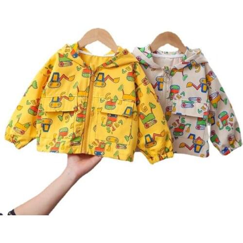 New Children Leisure Clothing Spring Autumn Baby Girls Clothes Boys Cartoon Casual Hooded Jacket Toddler Fashion Cotton Costume