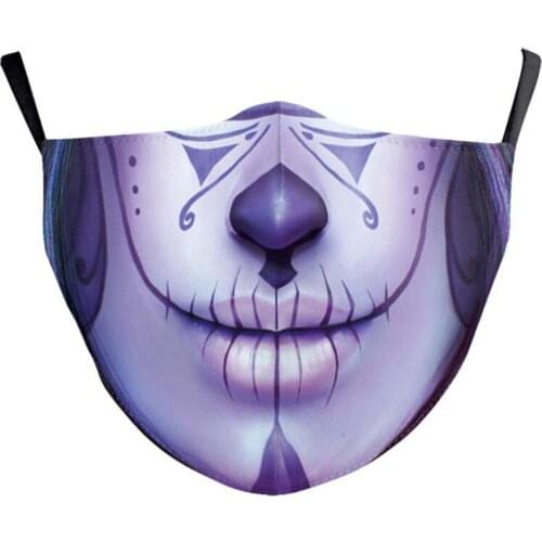 NEW Funny Beauty Art Mouth Cosplay Women Men Unisex Masks Breathable Sports Cycling Face-AntiFog Adult Party Halloween Xmas Mask