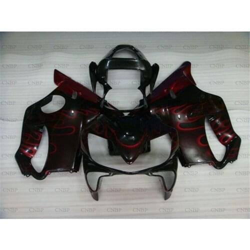 CBR600F4i 2001 - 2003 Fairing for Honda Cbr600 2002 Fairing for Honda Cbr600 02 Black Red Frame Abs Fairing