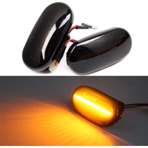 Pair of Smoke Lens Amber LED Turn Signal Lights Side Marker Lamp for Honda Civic Accord City CR-V Fit/Jazz Integra Fender Lights