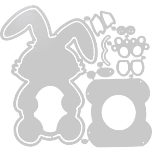 Easter Bunny Metal Cutting Dies Stencil Scrapbooking DIY Album Stamp Paper Card Embossing Decoration Craft