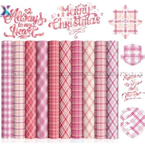 XFX Plaid Transfer Paper 9pcs 12"x12" Infusible Transfer Ink Sheets for Cricut Joy Mug Press Transfer Ink Sheets for DIY T-Shirt
