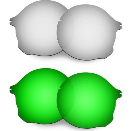 HKUCO For Tailend Sunglasses Polarized Replacement Lenses 2 Pairs - Silver&Green