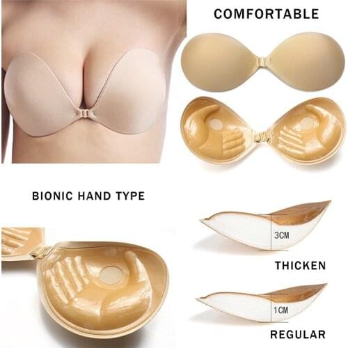 Sexy Women Silicone Body Invisible Strapless Bra Seamless Sticky Bra Nipple Cover Breast Lift Tape For Adhesive Push Up Bra 2021