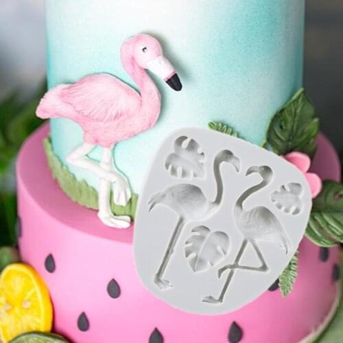 Flamingo Silicone Moulds Fondant Cakes Decorating Tools Silicone Molds Sugarcraft Chocolate Baking Tools For Cakes Gumpaste Form