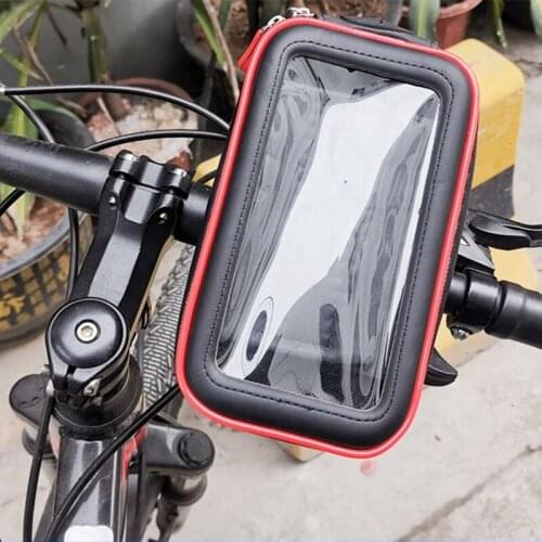 2018 Upgrade Waterproof Bag GPS Motorcycle Phone Holder Bag Bicycle Phone Holder Bike Handlebar Support Moto Mount Card slots
