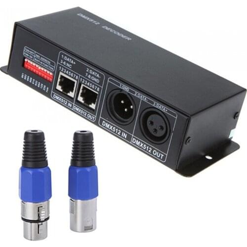 LED lamp with 5050 seven color RGB DMX512 decoder controller dimming switch three channel four channel