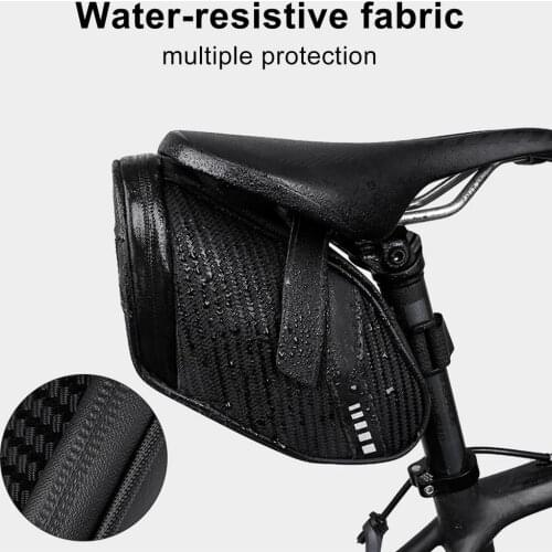 Rainproof Bicycle Saddle Bag Mtb Road Bike Reflective Rear Tail Seatpost Pannier Bags Basket Shockproof Bike Seat Bag Bike Parts