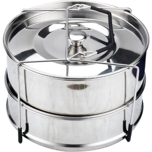 Food Insert Pan Steamer Baking Cooking Stackable Stainless Steel Stackable Steamer Insert Pans