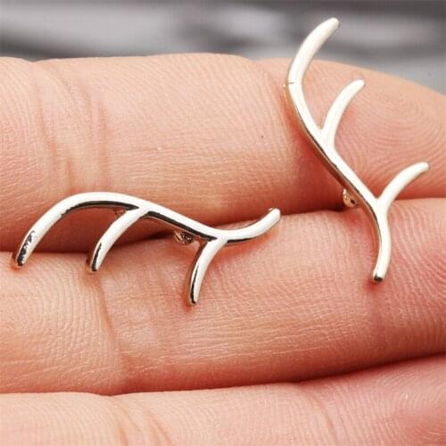 CHUNSHI EMO Fashion Hot Selling Simple Sweet Branch Earrings Small Delicate Cute Antler Earrings Wholesale Natural Style