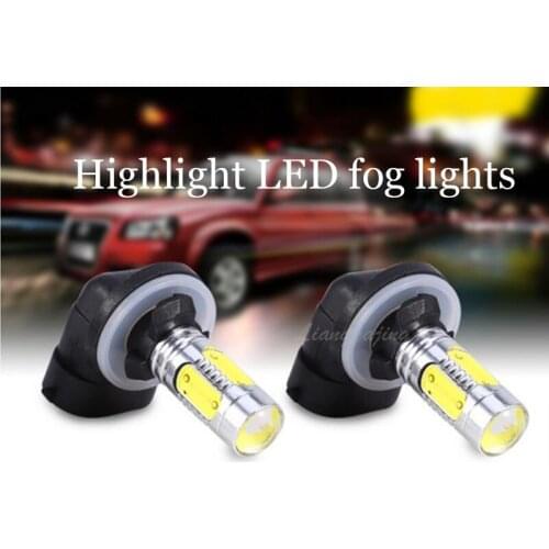 2pcs H27 881 Car LED Front Fog Light COB 7.5W Bulb Auto LED Driving Fog Lamp DRL 12V High Power White Red Amber Blue Pink