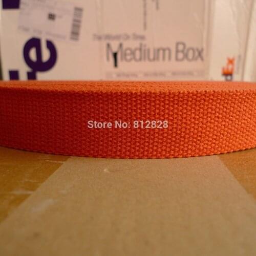 50 Yards 1.25'' 32mm #40 Orange Color High Quality Bag Straps Polyester Webbing