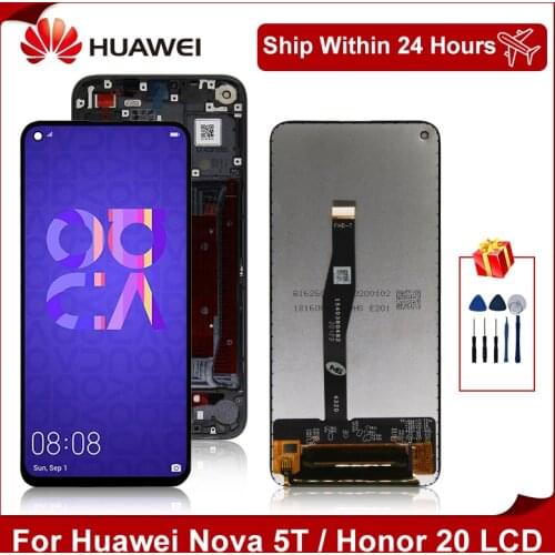 6.26" For Huawei Nova 5T LCD Display Touch Digitizer Screen For Huawei YAL-L21 YAL-L61A YAL-L61 YAL-Y71 NOVA 5T Replacement Part