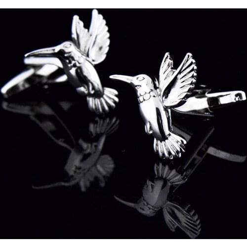 Asuka Bird Cufflinks Metal Hummingbird Sleeve Buttons Cuff Studs French Buttons Mens Shirt Buttons Jewelry Clothing Accessories