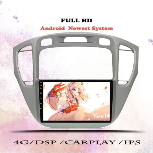 Android 10.0 Car Radio For Toyota Highlander 1 XU20 2001 2002 2003 2004 05-2007 Multimedia Video Player Navigation GPS 2 din DVD