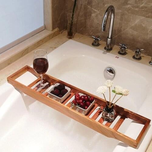 Bamboo Extension Antiskid Bathroom Multi Function Bathtub Shelf Toilet Spa Bath Shelf Bathtub Tray Bathtub Accessories