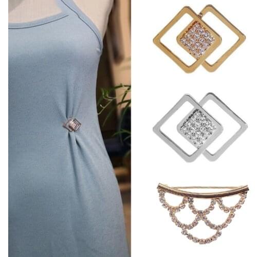 Womens Brooch Pearl Rhinestone Lapel Pin Fixed Clothing Draw Back Pins Clip Buckle Brooches for Women Jewelry Accessories Gift