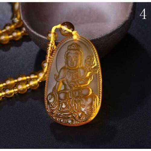Buddha Guardian Gods Pendant Necklace Men Carved Buddha Lucky Amulet Necklaces For Women Jewelry
