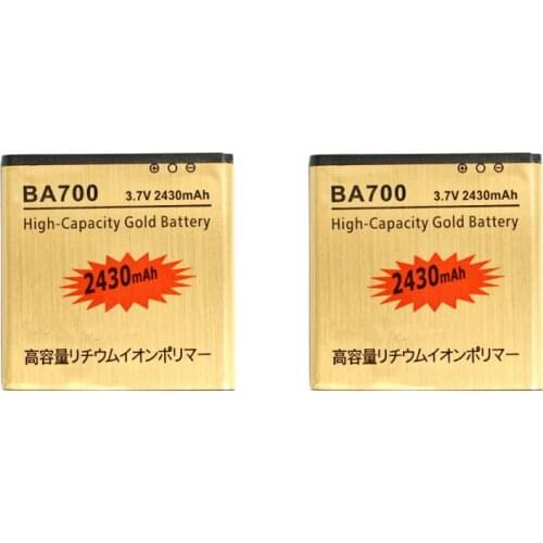 Ciszean 2pcs/lot 2430mAh BA700 Gold Replacement Battery For Pro MK16I Neo MT15I Neo V MT11I Ray ST18I LT16I BA700