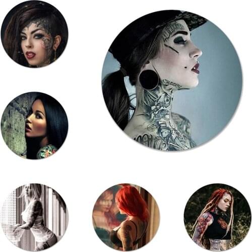 Sexy Sleeve Tattoo Girl Icons Pins Badge Decoration Brooches Metal Badges For Backpack Decoration