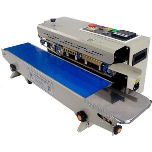 FR-770 Continuous Film Sealing Machine Plastic Bag/ Film/ Aluminium Foil Band Sealer Horizontal Heating Sealing Machine