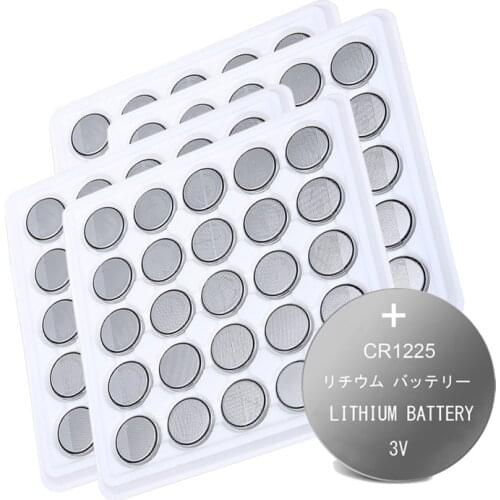 100pcs 3v 3 Volt Lithium CR1225 Battery LM1225 BR1225 ECR1225 KCR1225 Watch Toys Calculators Button Coin Cells Battery