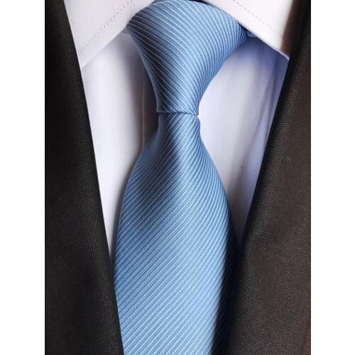 Skyblue Necktie Fashion Men Jacquard Woven Ties to Match Shirt Suit