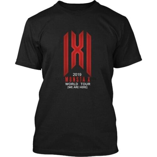 Neu Kpop Monsta X We Are Here World Tour 2019 Men Women T-Shirt Gr&ouml&szlige S-3XL New Unisex Funny Tops Tee Shirt