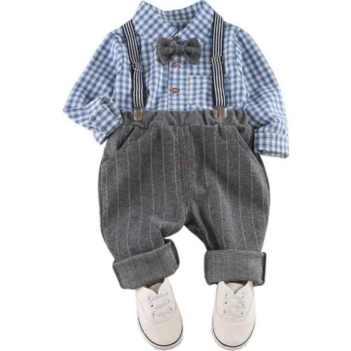 New Spring Baby Boys Clothes Suit Children Girls Casual Shirt Overalls 2Pcs/Sets Toddler Costume Infant Clothing Kids Tracksuits