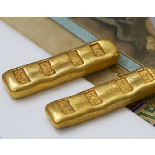 Cute Portable Paperweights Chinese Calligraphy Paperweights Vintage Painting Brass Paperweights Metal Paper Pressing Prop