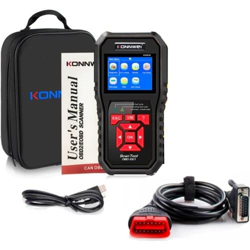 KONNWEI KW850 OBD2 Auto Diagnostic Scanner Universal OBD Car Diagnostic Tool ODB2 Check Engine Automotive Car Code Reader Black