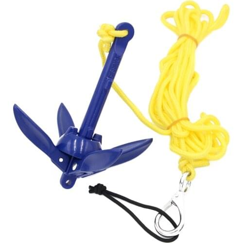 Foldable Aluminum Anchor Kit with Rope for Canoe Kayak Small Boat F-Best