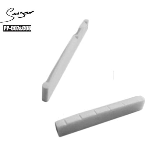 Smiger PP-C07&C08 Classical Guitar Replacement Bone Bridge Saddle Bone Slotted Saddle Bone Nut For Guitar Classical Folk Elect