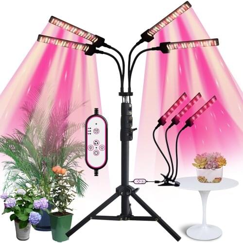 Full Spectrum LED Grow Light for Indoor Plants Tripod Stand 4/8/12H Timer Growing Lamp Clip-on Greenhouse Hydroponic Phyto Lamp