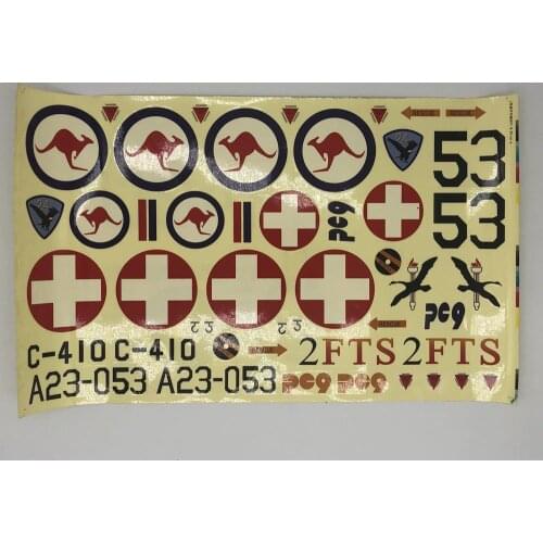 Unique Model PC-9 RC Plane Stikcer