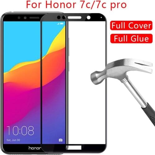Protective glass on honor 7c pro screen protector tempered glas for huawei honer 7 c c7 7cpro honor7c film huwei lnd l29 aum l41