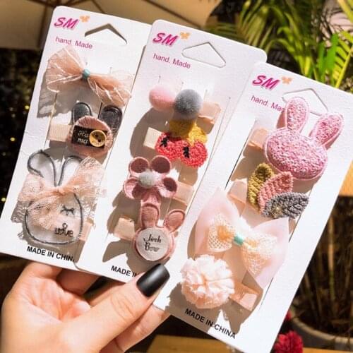 Baby Girls Hair Clips Cute Hair Bows Baby Elastic Hair Ties Hair Accessories Ponytail Holder Hairpins Set Baby Girl Headbands f