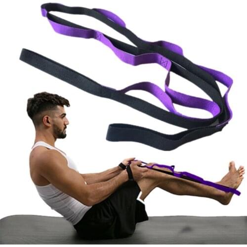 10 Loops & Non-Elastic Band The Perfect Home Workout Stretching Strap for Physical Therapy
