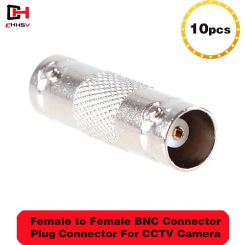 10pcs BNC Female to Female Inline Coupler Coax BNC Connector Extender for CCTV Camera Security Video Surveillance System