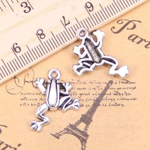 28pcs Charms frog 16x13mm Antique Pendants,Vintage Tibetan Silver Jewelry,DIY for bracelet necklace