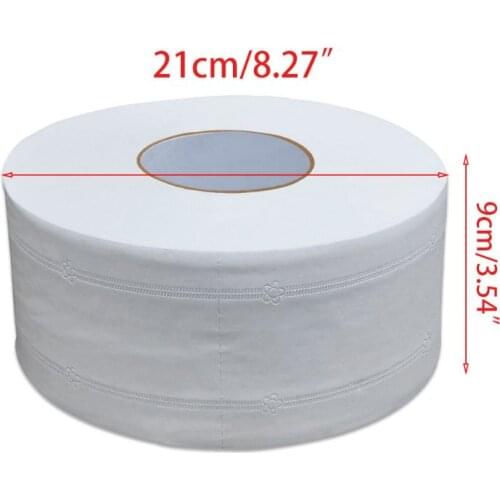 21x9cm Thicken 4-Ply Large Toilet Roll Paper Jumbo Bath Tissue Floral Embossed No Fluorescent Agent Hand Towel Napkin